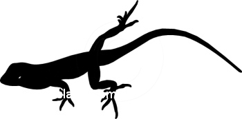 Silhouettes : lizard-silhouette-0609-13 : Classroom Clipart