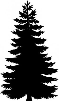 Free clipart christmas tree silhouette