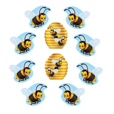 bumble bee cut outs bumble bee mini cut out wall decorations ...