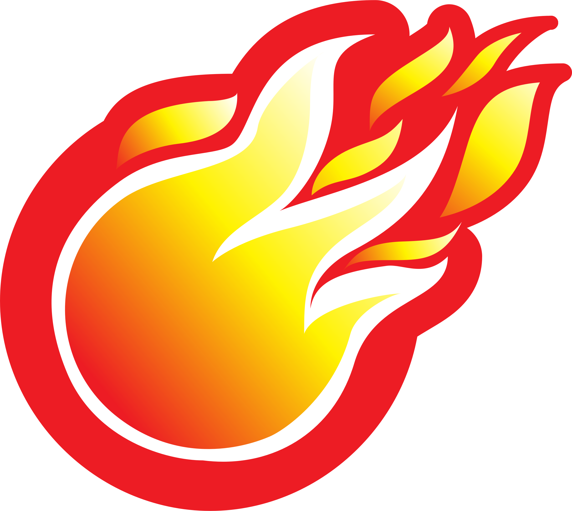 Flame fire icon clipart image #6995