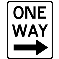 ONE WAY STREET ROAD SIGN Logo Vector (.AI) Free Download