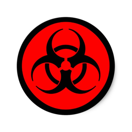 Red Biohazard Symbol Stickers | Zazzle