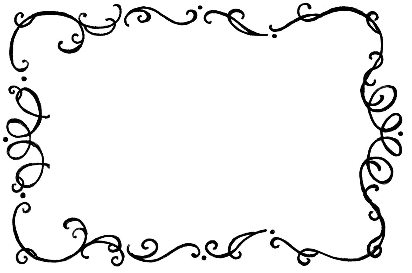 Curly border clipart free