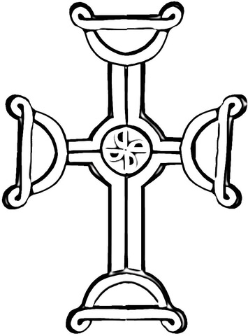 Celtic Cross coloring page | Free Printable Coloring Pages