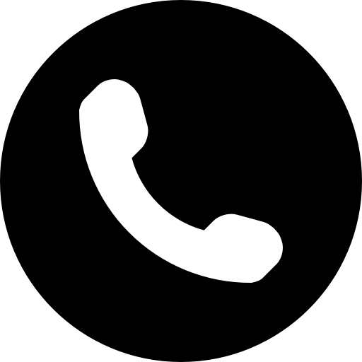 Phone symbol of an auricular inside a circle - Free interface icons