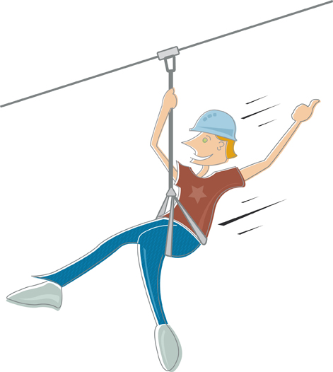 Zip line clipart