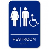 Unisex Restroom Handicap Sign, with Braille | California-Approved ...