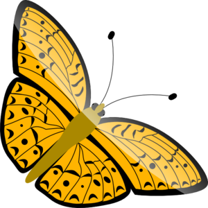 Simple Butterfly clip art - vector clip art online, royalty free ...