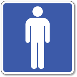 Buy Mens Room Symbol Sign - 8x8