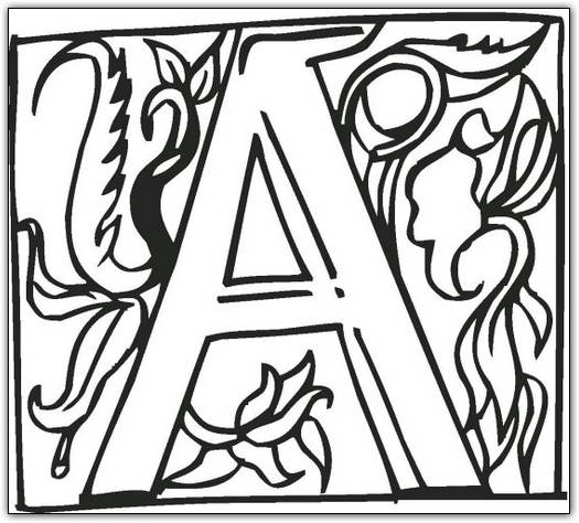 Fancy Block Alphabet Coloring Pages Free Printable Download ...