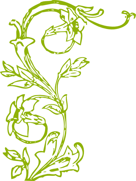Green Vine And Flowers clip art - vector clip art online, royalty ...
