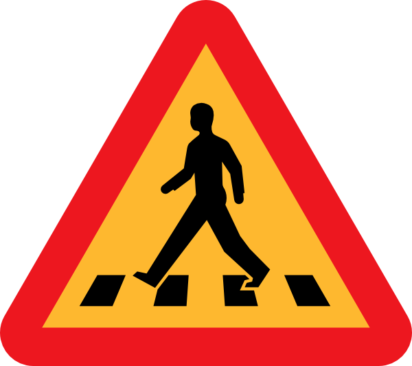 Pedestrian Crossing Sign Clip Art - vector clip art ...