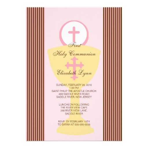 762 views Communion Chalice and Host Personalized Invites from Zazzle.
