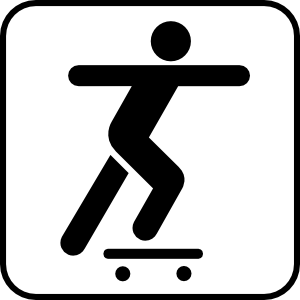 A Person Sliding On A Skate Board clip art - vector clip art ...