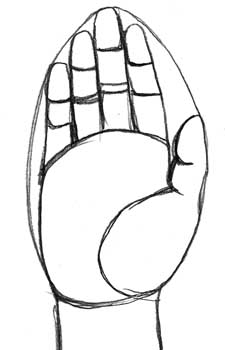 How to draw the human figure - Simple Sketches of Hands