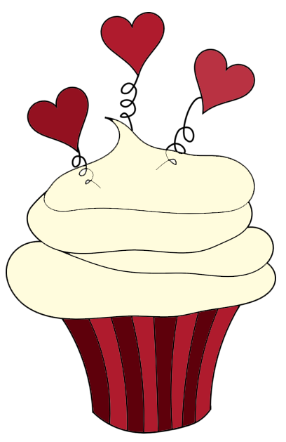 Cute Heart Cupcake Clipart | Cupcake Clipart