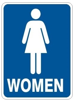 WOMEN RESTROOM Sign - Women with Graphic