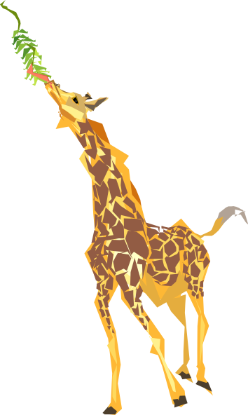Giraffe Eating clip art - vector clip art online, royalty free ...