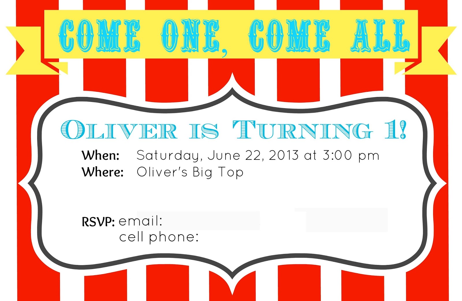 Oliver's First Birthday Invitation-Free Printable - Smashed Peas ...