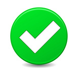 Green button with check mark, Icons and Emblems, download Royalty ...