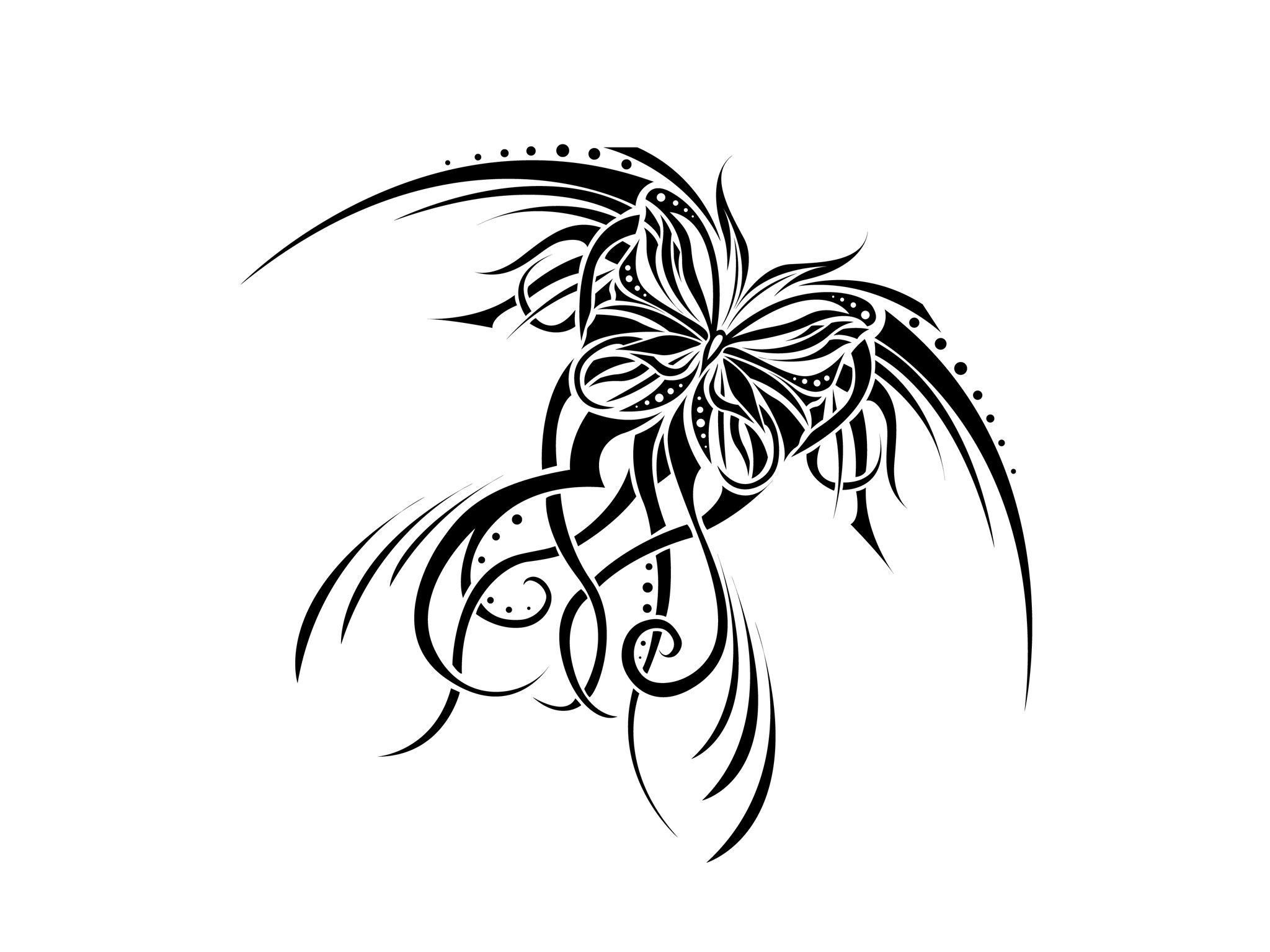 Tribal Butterfly Tattoo Designs Free