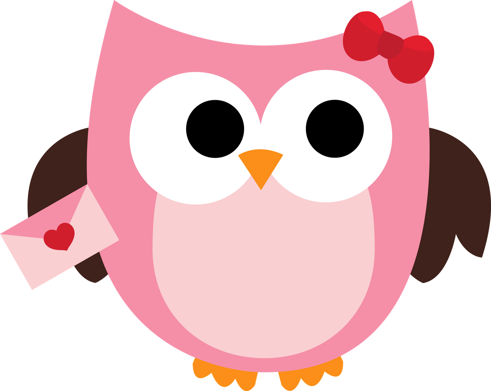 Cute Pink Owls Clip Art