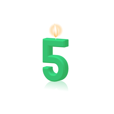 candle_n_5, candle, 5, green, number, icon, 256x256 ...