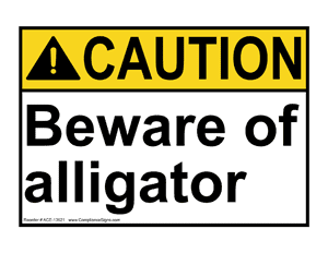 No Soliciting / Trespass: Beware Of Alligator sign #ACE-13621 ...