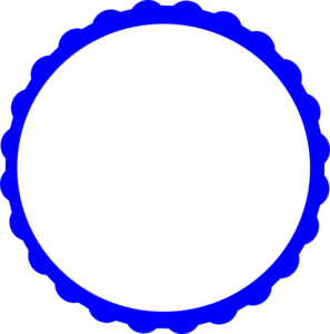 Blue Scallop Circle Frame clip art - vector clip art online ...