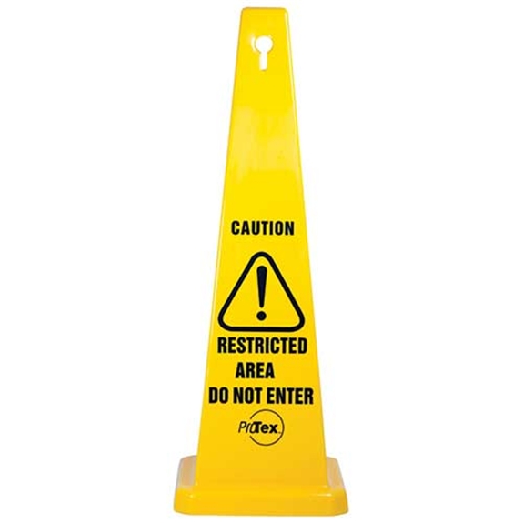 Caution Safety Cone Restricted Area Do Not Enter 89cm Yellow STC12 ...