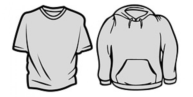The trend of long-sleeved T-shirt Vector material | Download free ...