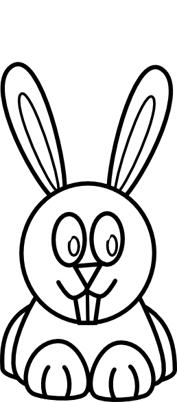 Black And White Bunny clip art - vector clip art online, royalty ...