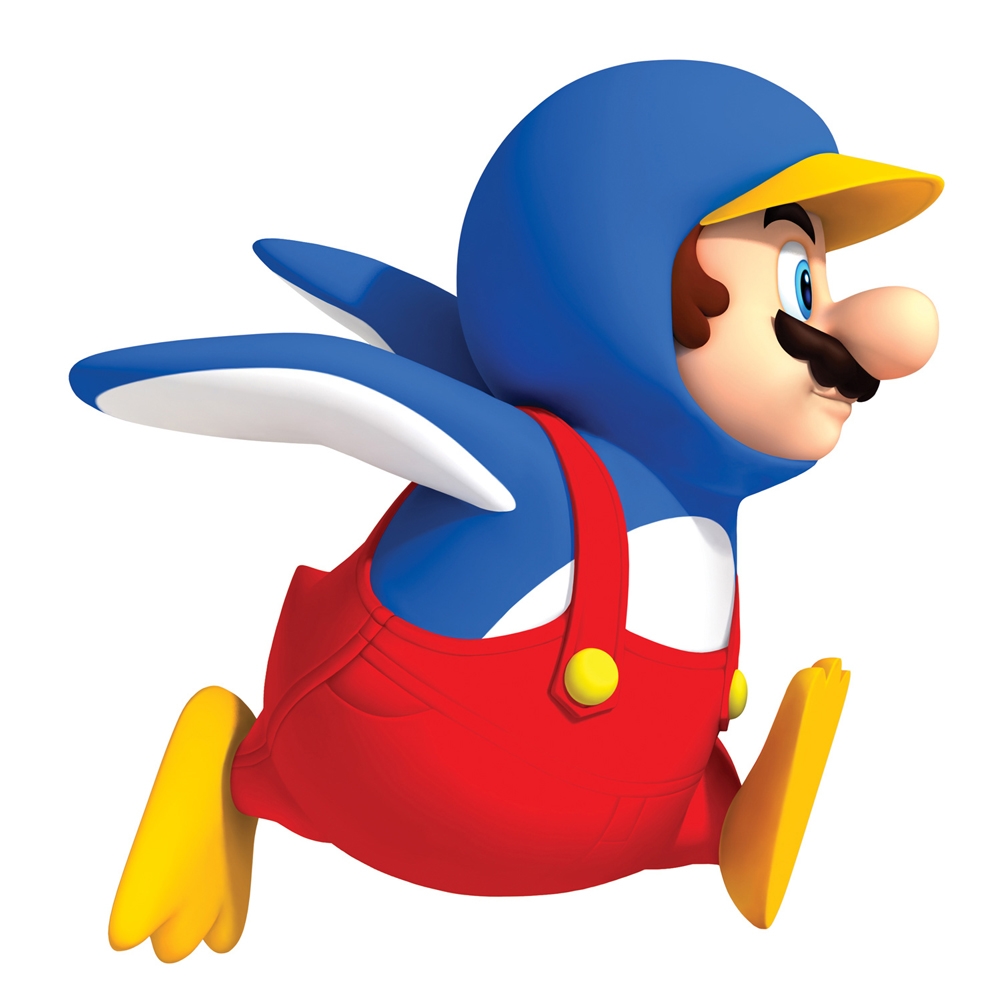 New Super Mario Bros. Wii Penguin Mario Giant Wall Sticker ...
