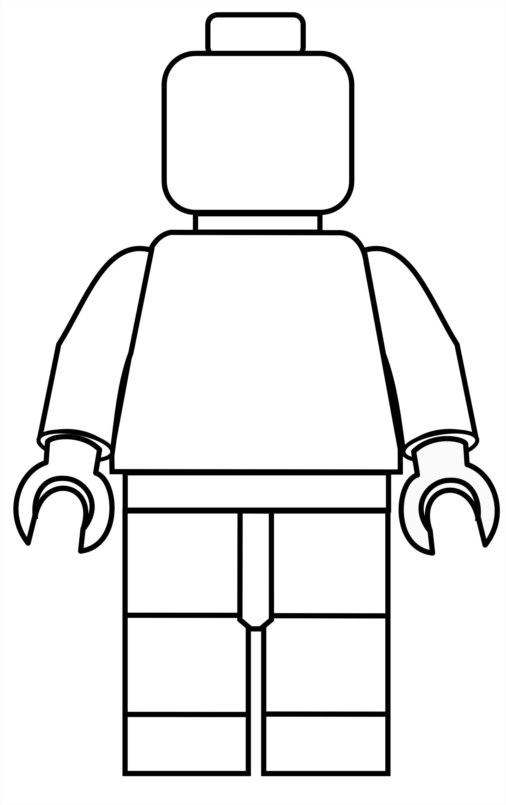 Lego Man Outline Clipart