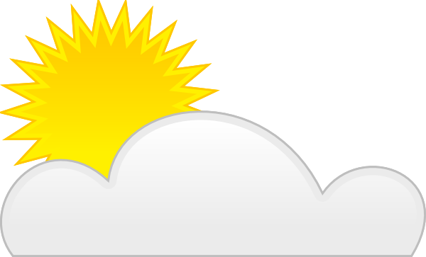 Sun Cloud clip art Free Vector