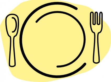 Iammisc Dinner Plate With Spoon And Fork clip art Free vector in ...