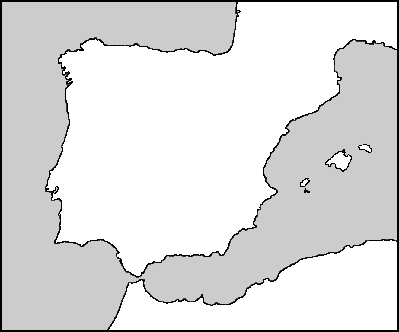 Blank Map Of Spain Clipart Best Clipart Best