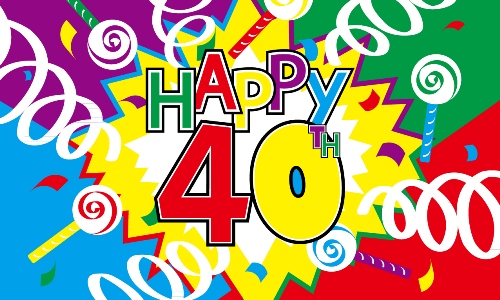 Happy 40th Birthday Flag