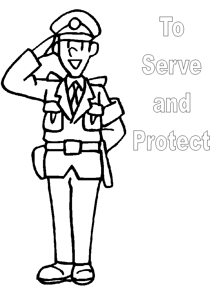 Policeman To Color ClipArt Best