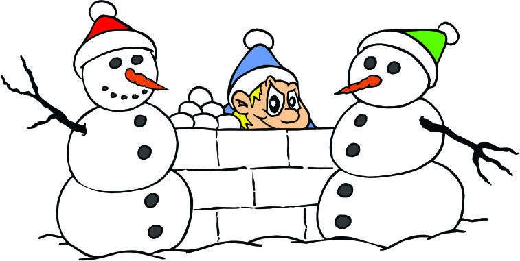 clipart snowball fight - photo #4