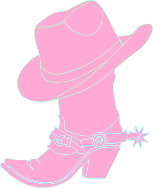 Girl cowboy boots clipart