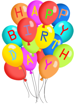 Happy Birthday Balloons Clip Art - Tumundografico
