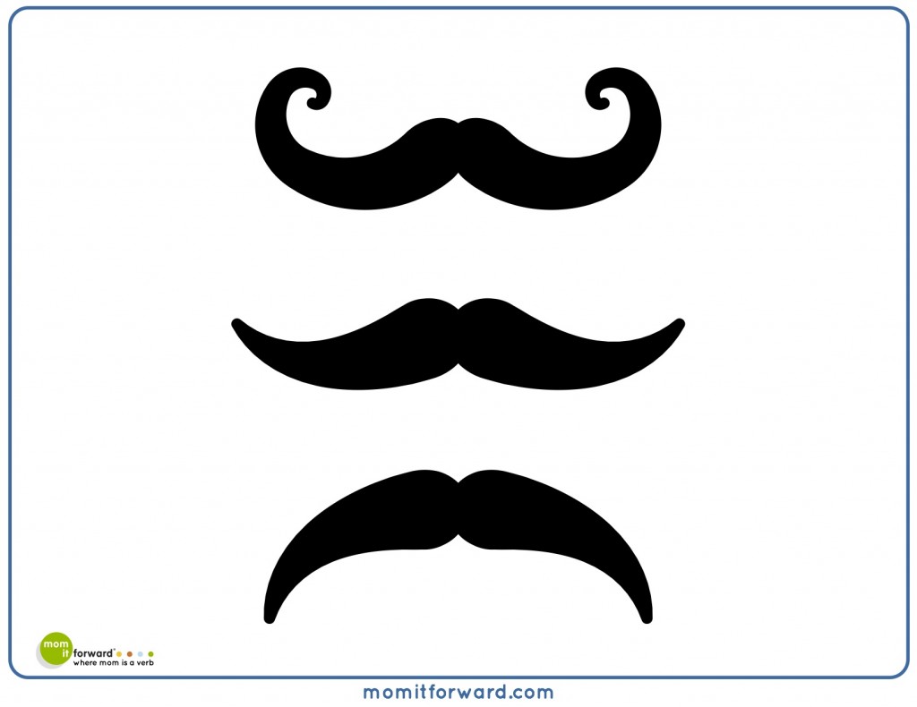 Mustache Printables Clipart