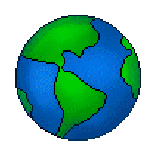 Earth clip art of blue and green earths