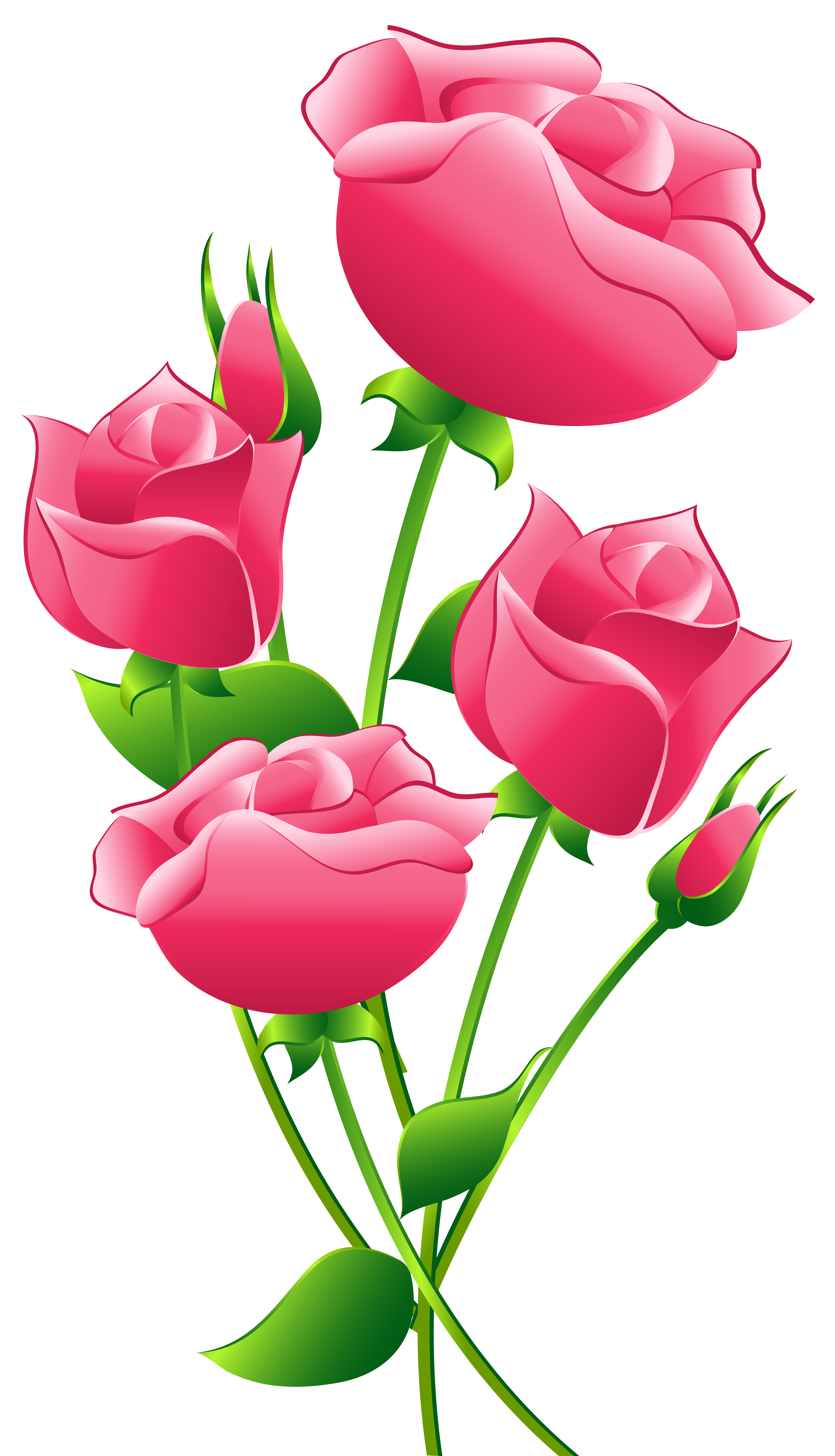 Pink Rose Clipart - Tumundografico