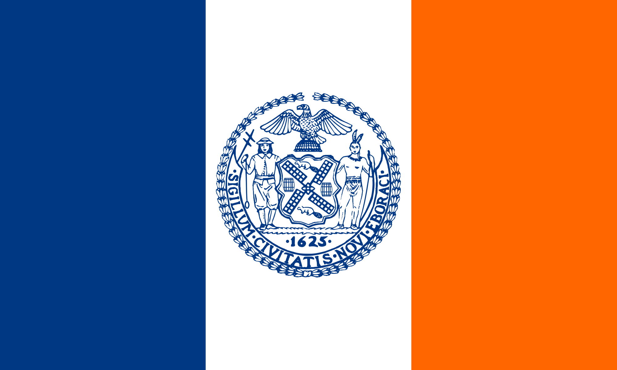 Flag Of New York City | Free Images - vector clip art ...