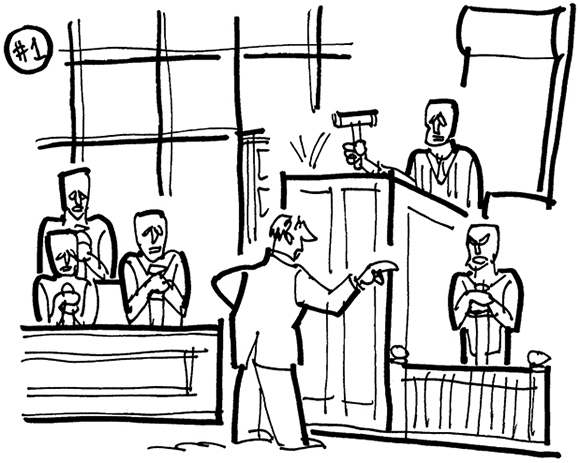 Court Room Cartoon