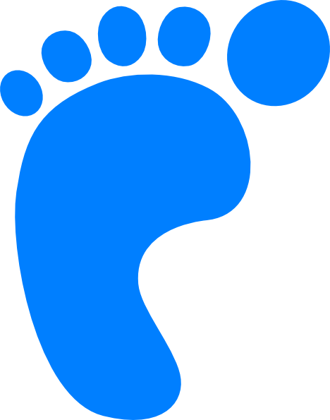 Left Footprint Blue clip art - Free Clipart Images