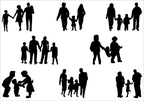 clip art free family silhouette - photo #6