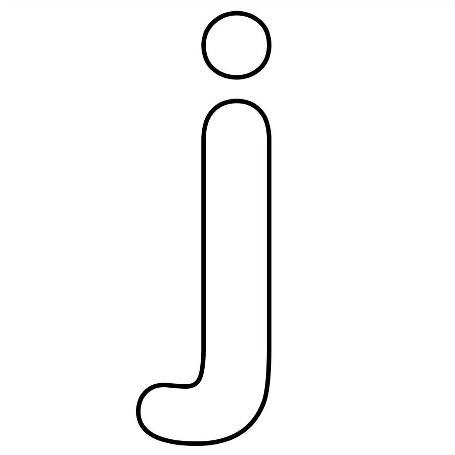 Lower Case Alphabet Letter j Template and J Song ClipArt Best